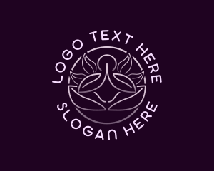 Plant - Yoga Leaf Meditation logo design