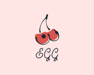 Erotic Cherry Boobs Logo