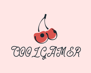 Sexual - Erotic Cherry Boobs logo design