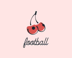 Sexy - Erotic Cherry Boobs logo design