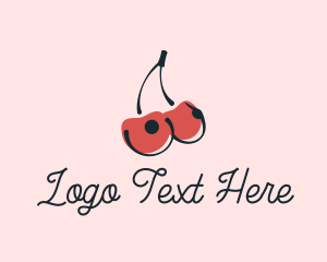 Erotic Cherry Boobs Logo