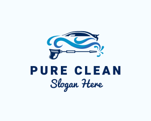 Car Pressure Wash Cleaning Service logo design