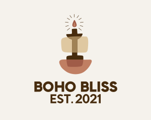 Boho Candelabra Lamp logo design