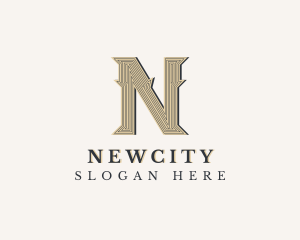 Decorative Boutique Brand Letter N logo design