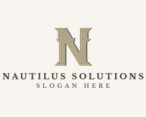 Decorative Boutique Brand Letter N logo design