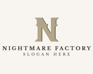 Decorative Boutique Brand Letter N logo design