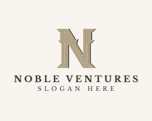 Decorative Boutique Brand Letter N logo design