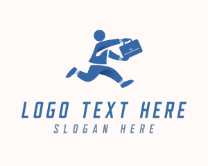 Workplace - Running Professional Worker logo design