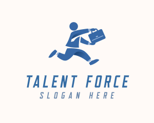 Workforce - Running Professional Worker logo design