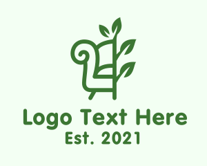 Home Furnishing - Green Leaves Couch logo design