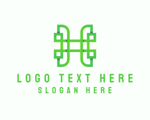 Letter H - Flooring Tile Pattern logo design