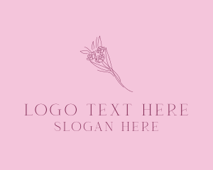 Stroke - Floral Bouquet Bloom logo design