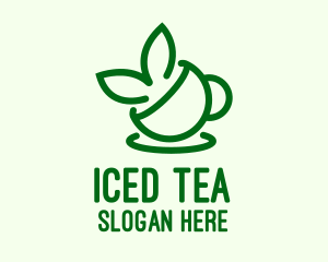 Tea Cup Leaves  logo design