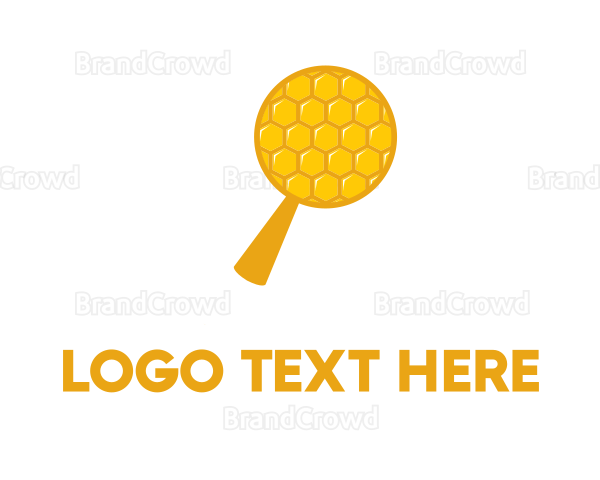 Magnifying Glass Honeycomb Logo