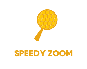 Zoom - Magnifying Glass Honeycomb logo design