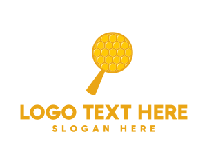 Zoom - Magnifying Glass Honeycomb logo design