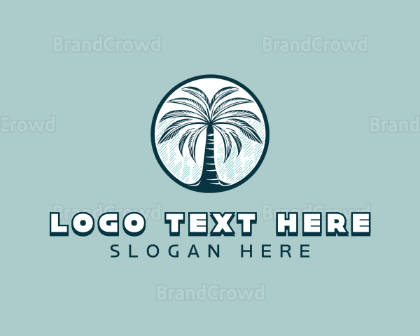 Nature Palm Tree Logo