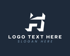 Negative Space Brand Letter K logo design
