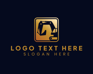 Industrial Excavator Construction  Logo