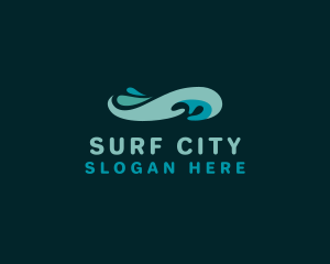 Wave Surfing Getaway logo design