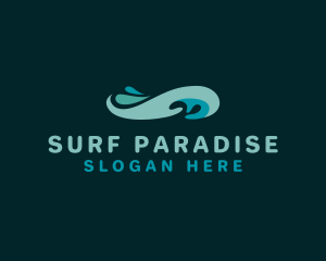 Wave Surfing Getaway logo design