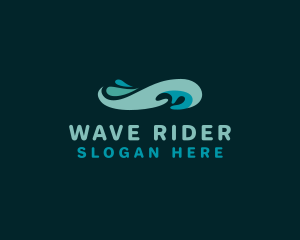 Surfing - Wave Surfing Getaway logo design