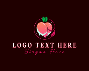 Wet - Erotic Peach Butt logo design