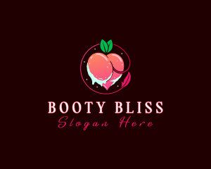 Butt - Erotic Peach Butt logo design