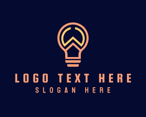 Light - Outline W Light Bulb logo design