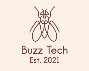 Bug - Brown Outline Bug logo design