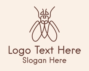 Brown Outline Bug  Logo