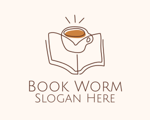 Book - Coffee Library Book logo design