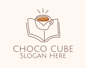 Newspaper - Coffee Library Book logo design