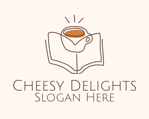 Coffee Library Book logo design