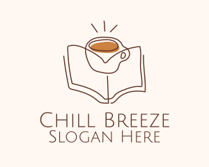 Coffee Library Book logo design