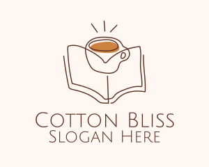 Coffee Library Book logo design