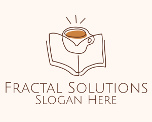 Coffee Library Book logo design