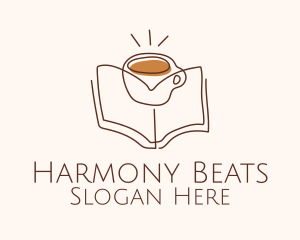 Cappuccino - Coffee Library Book logo design