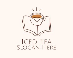 Coffee Library Book logo design