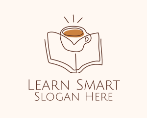 Studying - Coffee Library Book logo design