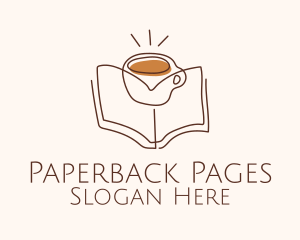 Book - Coffee Library Book logo design