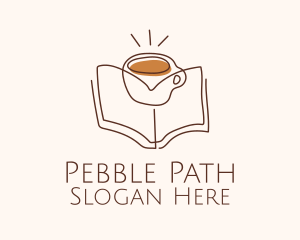 Coffee Library Book logo design