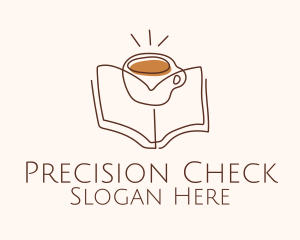 Coffee Library Book logo design