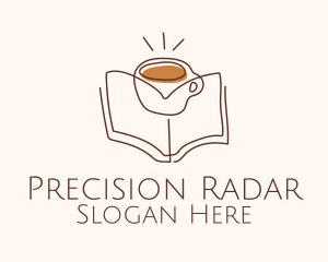 Coffee Library Book logo design