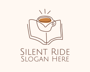 Coffee Library Book logo design