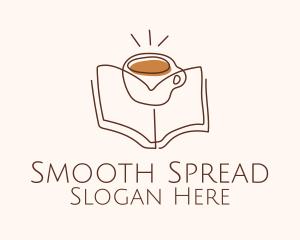 Coffee Library Book logo design