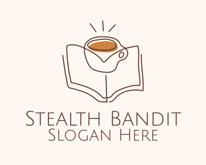 Coffee Library Book logo design