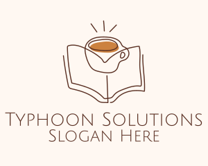 Coffee Library Book logo design