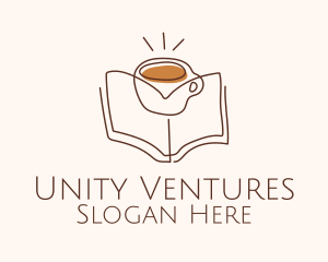 Education - Coffee Library Book logo design