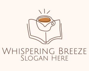 Coffee Library Book logo design